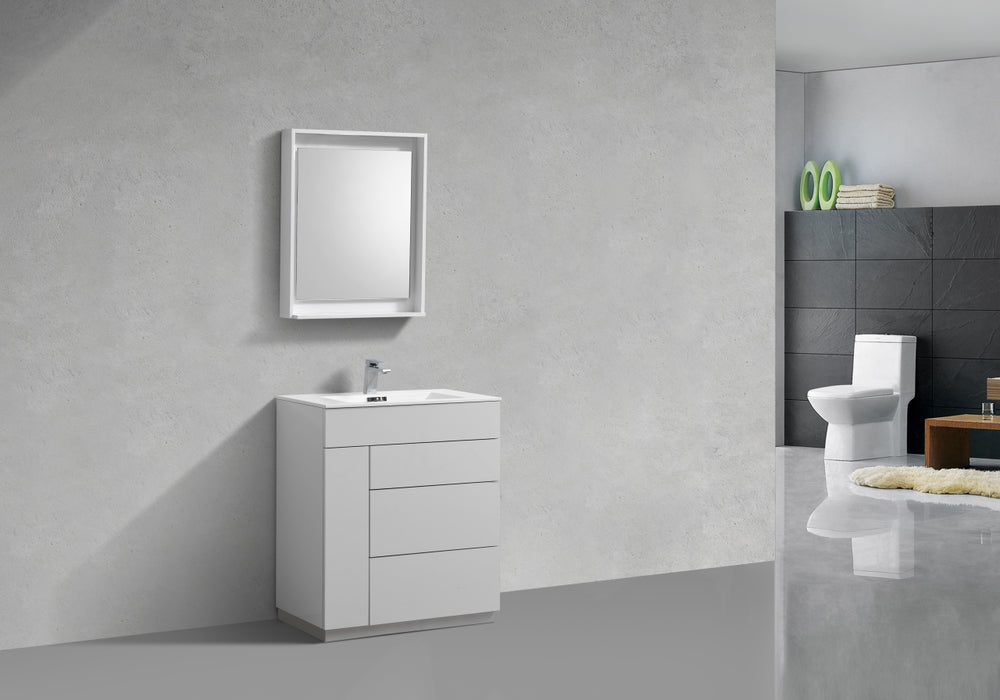 KubeBath | Milano 30" High Glossy White Modern Bathroom Vanity KubeBath - Vanities KubeBath   