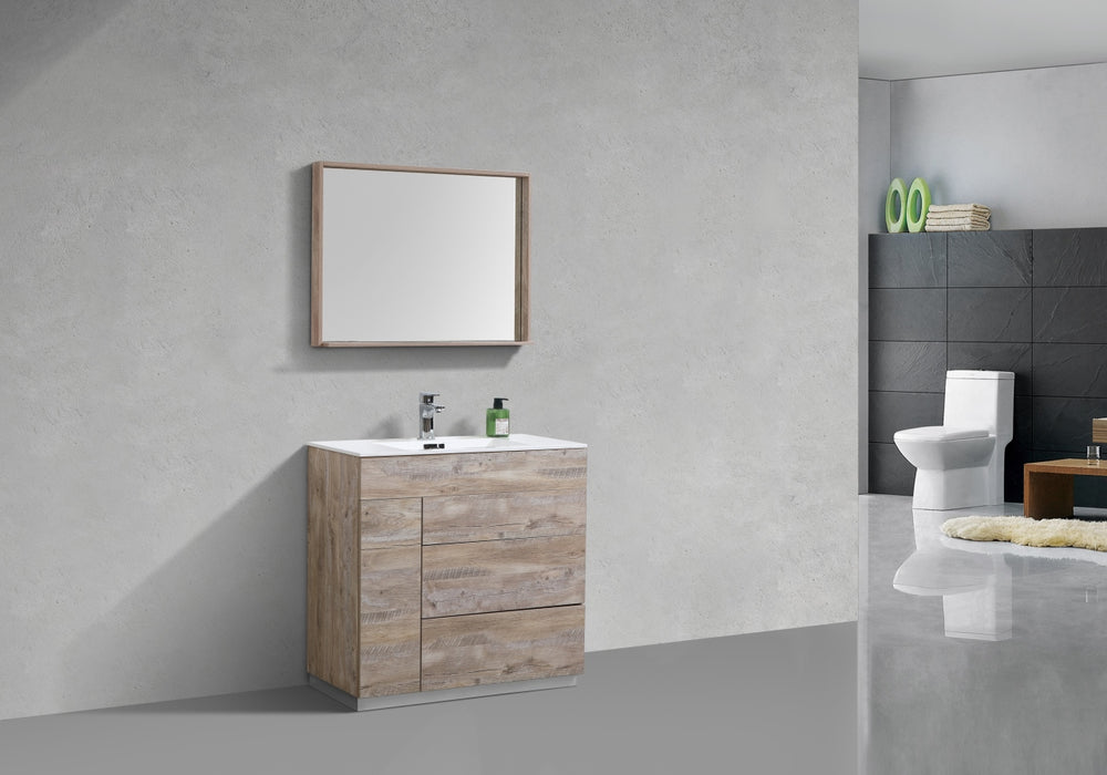 KubeBath | Milano 36" Nature Wood Modern Bathroom Vanity KubeBath - Vanities KubeBath   