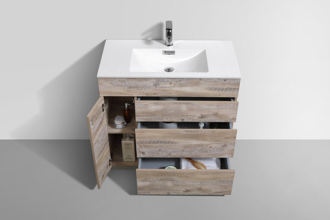 KubeBath | Milano 36" Nature Wood Modern Bathroom Vanity KubeBath - Vanities KubeBath   