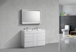 KubeBath | Milano 48" Double Sink High Glossy White Modern Bathroom Vanity KubeBath - Vanities KubeBath   