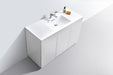 KubeBath | Milano 48" Single Sink High Glossy White Modern Bathroom Vanity KubeBath - Vanities KubeBath   