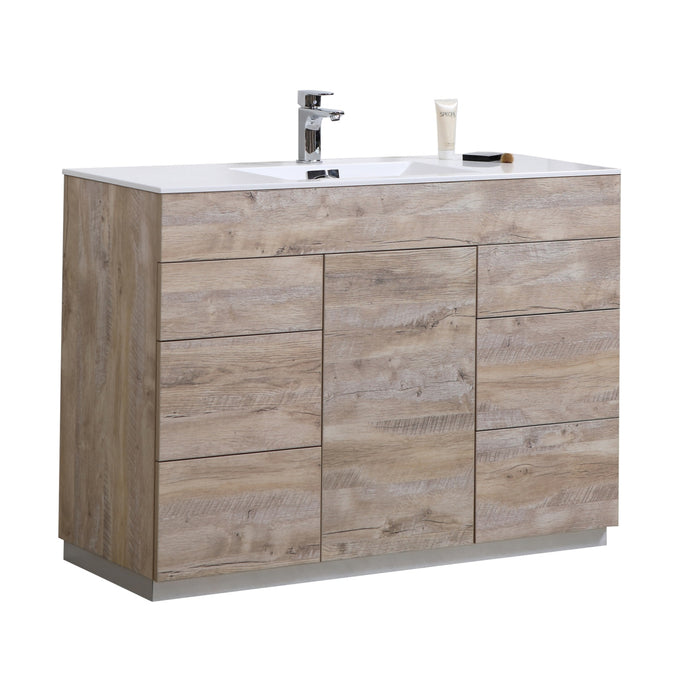 KubeBath | Milano 48" Single Sink Nature Wood Modern Bathroom Vanity KubeBath - Vanities KubeBath   