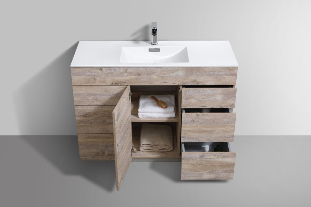 KubeBath | Milano 48" Single Sink Nature Wood Modern Bathroom Vanity KubeBath - Vanities KubeBath   