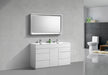 KubeBath | Milano 60" Double Sink High Glossy White Modern Bathroom Vanity KubeBath - Vanities KubeBath   