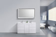 KubeBath | Milano 60" Double Sink High Glossy White Modern Bathroom Vanity KubeBath - Vanities KubeBath   