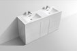 KubeBath | Milano 60" Double Sink High Glossy White Modern Bathroom Vanity KubeBath - Vanities KubeBath   