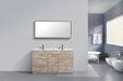 KubeBath | Milano 60"Double Sink Nature Wood Modern Bathroom Vanity KubeBath - Vanities KubeBath   