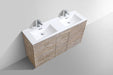 KubeBath | Milano 60"Double Sink Nature Wood Modern Bathroom Vanity KubeBath - Vanities KubeBath   