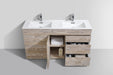 KubeBath | Milano 60"Double Sink Nature Wood Modern Bathroom Vanity KubeBath - Vanities KubeBath   