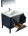 KubeBath | Vetro 36'' Gloss Blue Vanity W/ Quartz Counter Top (Back Splash Free) KubeBath - Vanities KubeBath   