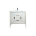 KubeBath | Vetro 36'' Gloss White Vanity W/ Quartz Counter Top (Back Splash Free) KubeBath - Vanities KubeBath   