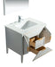 KubeBath | Vetro 36'' Gloss White Vanity W/ Quartz Counter Top (Back Splash Free) KubeBath - Vanities KubeBath   