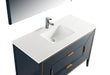 KubeBath | Vetro 48'' Gloss Blue Vanity W/ Quartz Counter Top (Back Splash Free) KubeBath - Vanities KubeBath   