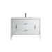 KubeBath | Vetro 60'' Gloss White Vanity W/ Quartz Counter Top (Back Splash Free) KubeBath - Vanities KubeBath   