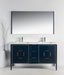 KubeBath | Vetro 60'' Gloss Blue Vanity W/ Quartz Counter Top (Back Splash Free) KubeBath - Vanities KubeBath   