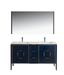 KubeBath | Vetro 60'' Gloss Blue Vanity W/ Quartz Counter Top (Back Splash Free) KubeBath - Vanities KubeBath   