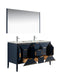 KubeBath | Vetro 60'' Gloss Blue Vanity W/ Quartz Counter Top (Back Splash Free) KubeBath - Vanities KubeBath   