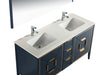 KubeBath | Vetro 60'' Gloss Blue Vanity W/ Quartz Counter Top (Back Splash Free) KubeBath - Vanities KubeBath   