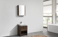 KubeBath | Levi 24" Rose Wood Modern Bathroom Vanity w/ Cubby Hole KubeBath - Vanities KubeBath   