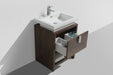 KubeBath | Levi 24" Rose Wood Modern Bathroom Vanity w/ Cubby Hole KubeBath - Vanities KubeBath   