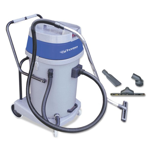 Mercury Floor Machines | Storm Wet / Dry Vacuum 20 Gallon, 225 CFM Mercury Floor Machines - Floor Machine Mercury Floor Machines Poly Tank / Dual 1.335 HP (Total 2.67 HP) Motors / 225 CFM / 78" Water Lift  