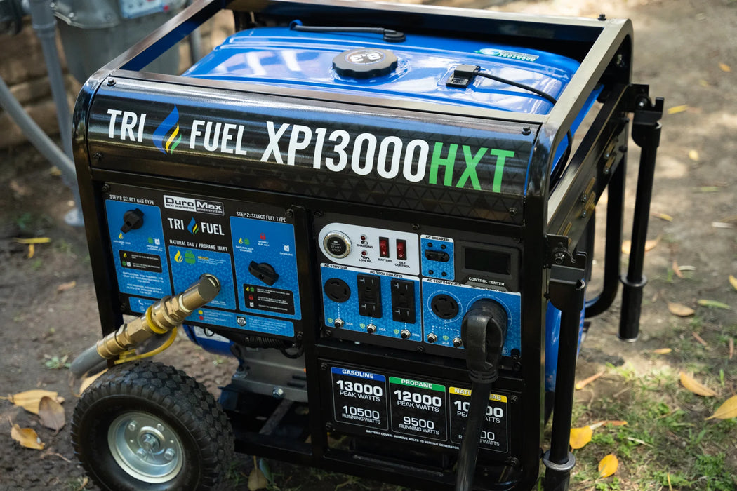 DuroMax | XP13000HXT Tri Fuel Portable Generator with CO Alert | 13,000-Watt/10,500-Watt 500cc DuroMax - Generator DuroMax   