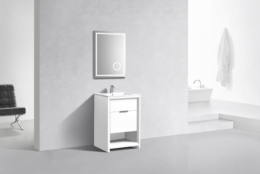 KubeBath | Nudo 24" Modern bathroom Vanity in Gloss White Finish KubeBath - Vanities KubeBath   