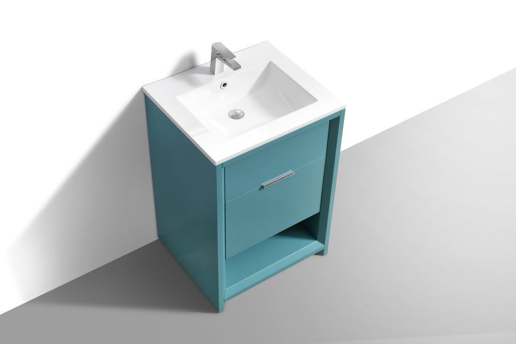 KubeBath | Nudo 24" Modern bathroom Vanity in Teal Green Finish KubeBath - Vanities KubeBath   