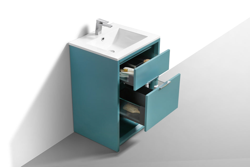 KubeBath | Nudo 24" Modern bathroom Vanity in Teal Green Finish KubeBath - Vanities KubeBath   