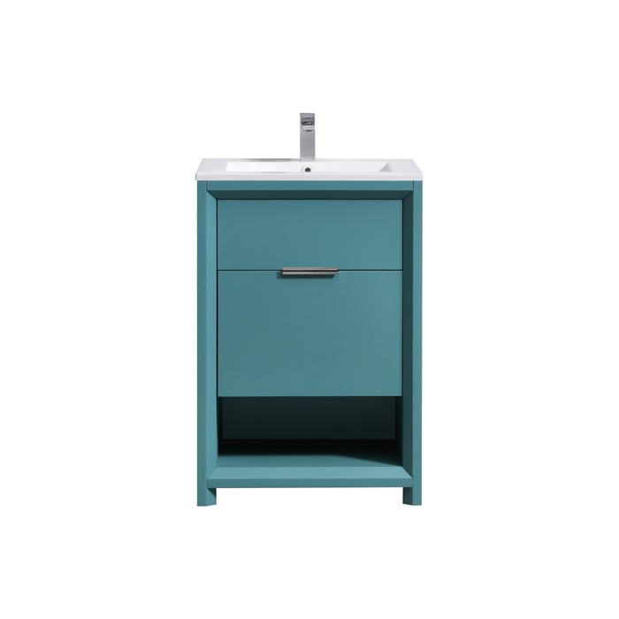 KubeBath | Nudo 24" Modern bathroom Vanity in Teal Green Finish KubeBath - Vanities KubeBath   