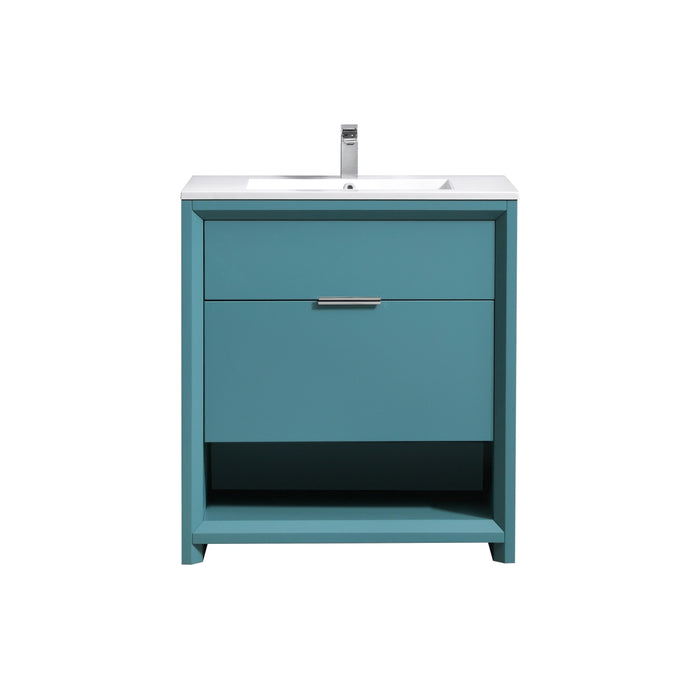 KubeBath | Nudo 32" Modern bathroom Vanity in Teal Green Finish KubeBath - Vanities KubeBath   