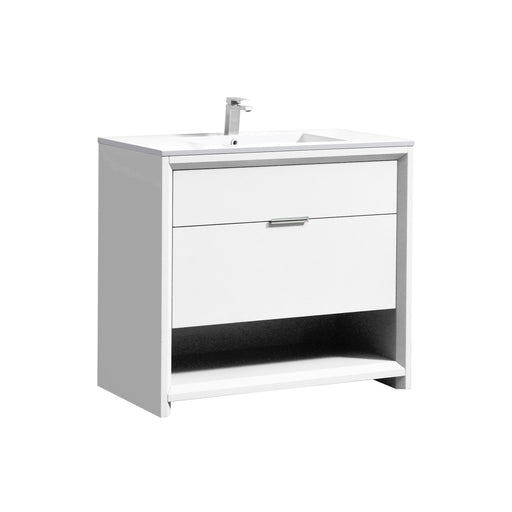 KubeBath | Nudo 36" Modern bathroom Vanity in Gloss White Finish KubeBath - Vanities KubeBath   