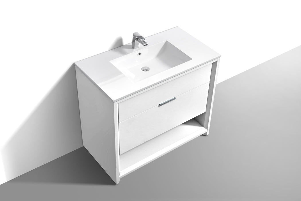 KubeBath | Nudo 36" Modern bathroom Vanity in Gloss White Finish KubeBath - Vanities KubeBath   