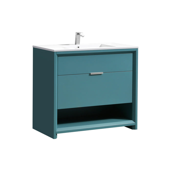 KubeBath | Nudo 40" Modern bathroom Vanity in Teal Green Finish KubeBath - Vanities KubeBath   