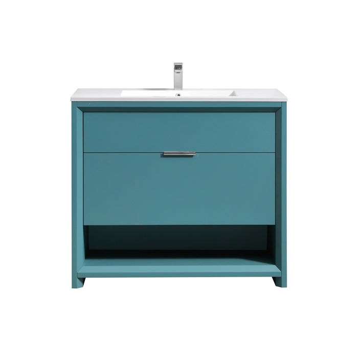 KubeBath | Nudo 40" Modern bathroom Vanity in Teal Green Finish KubeBath - Vanities KubeBath   