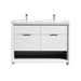 KubeBath | Nudo 48" Double Sink Modern bathroom Vanity in Gloss White Finish KubeBath - Vanities KubeBath   