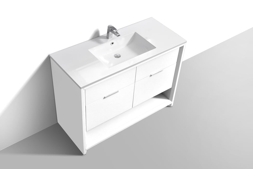 KubeBath | Nudo 48" Single Sink Modern bathroom Vanity in Gloss White Finish KubeBath - Vanities KubeBath   