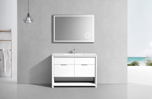 KubeBath | Nudo 48" Single Sink Modern bathroom Vanity in Gloss White Finish KubeBath - Vanities KubeBath   