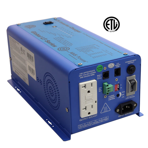 Aims Power | 600 Watt Pure Sine Inverter Charger - ETL Listed to UL 458 | PICOGLF6W12V120VETL Aims Power - Inverter Charger Aims Power   