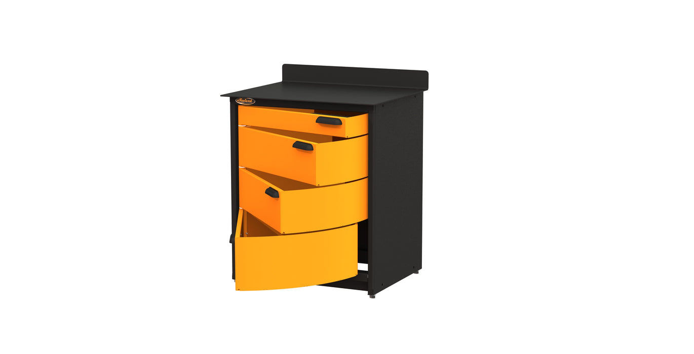 Swivel | Modular Stationary 4 Drawer Storage Unit Swivel - Tool Storage Swivel Storage Solutions   