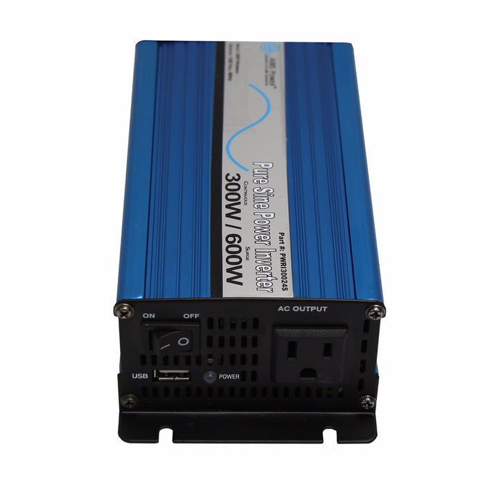 Aims Power | 300 Watt Pure Sine Power Inverter w/ USB Port | PWRI30012S Aims Power - Pure Sine Wave Inverter Aims Power   