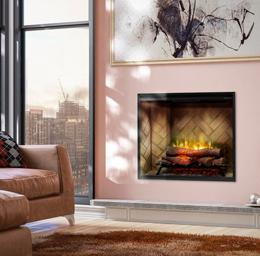 Dimplex | 36" Revillusion Portrait Built In Electric Fireplace in Herringbone with Glass Dimplex Dimplex   