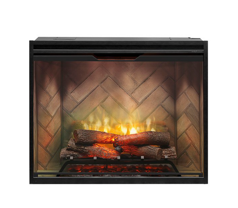 Dimplex | 36" Revillusion Portrait Built In Electric Fireplace in Herringbone with Glass Dimplex Dimplex   