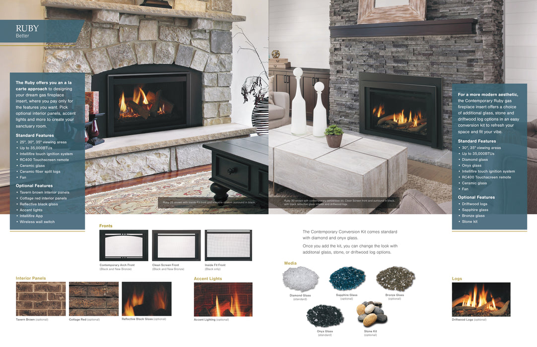 Majestic | Ruby 35" Direct Vent Gas Insert Fireplace Majestic - Fireplace Majestic   