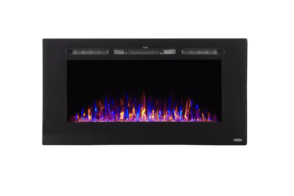 Touchstone | Sideline 40" Recessed Mounted Electric Fireplace, Black Touchstone - Electric Fireplace Touchstone   