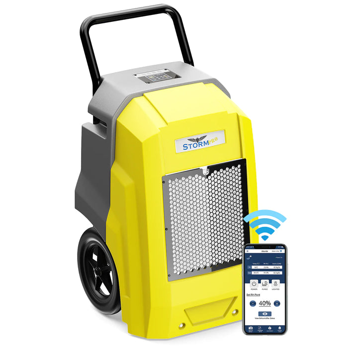 AlorAir | Storm Pro WIFI Commercial Dehumidifier | 180 PPD AlorAir - Dehumidifier AlorAir Yellow  