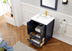 Legion Furniture | 24" Blue Solid Wood Sink Vanity With Mirror Legion Furniture Legion Furniture   