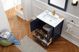 Legion Furniture | 30" Blue Solid Wood Sink Vanity With Mirror Legion Furniture Legion Furniture   