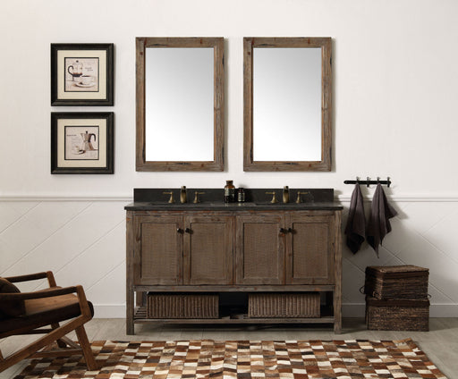 Legion Furniture | 60" Solid Wood Sink Vanity With Moon Stone Top-No Faucet Legion Furniture Legion Furniture   