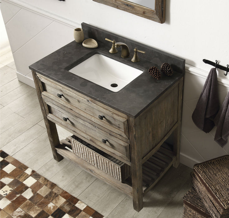 Legion Furniture | 36" Wood Sink Vanity Match With Marble Wh 5136" Top -No Faucet | WH8036-BR Legion Furniture Legion Furniture   